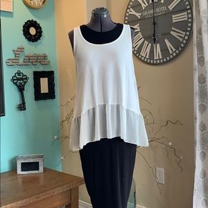 White tank with peplum